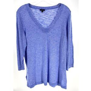 Talbots Blue V-neck Sweater